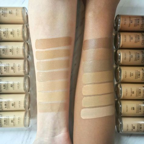 Milani cosmetics 2 in 1 foundation and concealer Milani Foundation Swatches, Milani Conceal And Perfect Concealer, Best Milani Products, Milani 2 In 1 Foundation, Milani Makeup Products, Milani Foundation, Milani Conceal And Perfect, Foundation Swatches, Milani Cosmetics