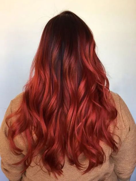 Red Root Melt, Balayage Hair Blonde Short, Balayage Hair Blonde Medium, Root Melt, Red Balayage Hair, Dark Purple Hair, Red Balayage, Ombre Hair Blonde, Balayage Hair Dark