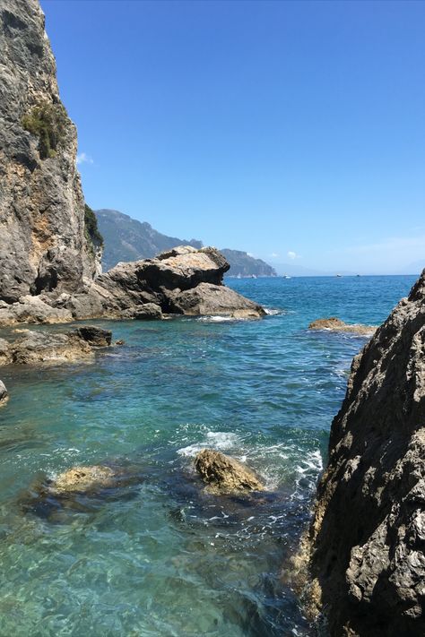 Ready to dive into the beautiful Mediterranean Sea on the Amalfi Coast? We'll show you the best spots when you join Exclusive Cruises for a private boat tour. Relax aboard, soak up the sun, stop to visit charming villages, and dive into the sea when you're ready. Contact us to find out more!  ||  #ExclusiveCruises #Amalfi #AmalfiCoast #Positano #Sorrento #Capri #Italy #Italytour #Amalfiboattour The Mediterranean Sea, Italy Sea Aesthetic, Mediterranean Sea Aesthetic, Sorrento Aesthetic, Amalfi Coast Aesthetic, Coast Amalfi, Amalfi Coast Beaches, Mediterranean Beauty, Sea Mediterranean