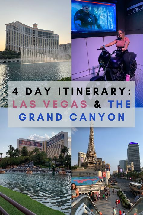 Looking for things to do in Las Vegas? What about a day trip to the Grand Canyon? Check out this post on my 4 day itinerary to Las Vegas and the Grand Canyon. Las Vegas Grand Canyon Trip, Vegas Grand Canyon Trip, Las Vegas 4 Day Itinerary, Grand Canyon From Las Vegas, Grand Canyon Las Vegas, Grand Canyon Winter, Vegas Itinerary, Traveling Board, Las Vegas Itinerary