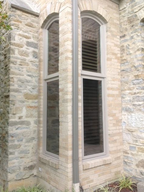 The Sandtone exterior on these casement windows helps them compliment the stone look of the house. Andersen Windows Sandtone, Anderson Windows, Va Beach, Above Cabinets, Andersen Windows, Windows Exterior, Casement Windows, Window Styles, House Windows