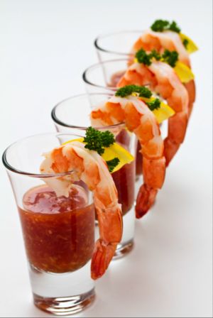 Classic Shrimp Cocktail - The Pioneer Plate Single Serve Shrimp Cocktail, Shrimp Ceviche Appetizer Cups, Shrimp Cocktail In A Cup, Shrimp Cocktail Cups Appetizers, Individual Shrimp Cocktail Appetizers, Individual Shrimp Cocktail Cups, Shrimp Cocktail Presentation Ideas, Steakhouse Appetizers, Mini Shrimp Cocktail