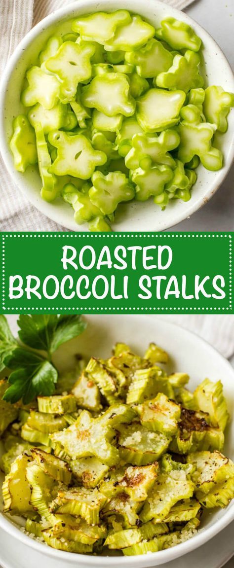 Roasted broccoli stalks — or coins — are a great + tasty way to incorporate broccoli stems and reduce food waste! | http://www.familyfoodonthetable.com Brain Diet, Broccoli Stalks, Healthy Nibbles, Broccoli Stalk, Sw Recipes, Work Recipes, Nourishing Recipes, Yummy Veggies, Snacks Under 100 Calories