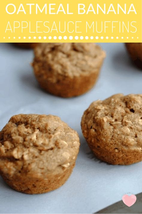 oatmeal banana applesauce muffins recipe Banana Applesauce Muffins, Applesauce Muffin Recipe, Applesauce Muffins, Oatmeal Banana, Mid Morning Snack, Plats Healthy, Oatmeal Muffins, Morning Snack, Recetas Keto