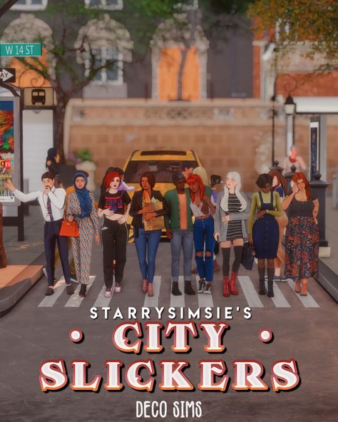 ✨City Slickers - Deco Sims✨ | StarrySimsie on Patreon Sims 4 Deco Sims, Deco Sims, Los Sims 4 Mods, Sims Free Play, City Slickers, New Mods, Sims Four, Sims 4 Cc Furniture, Best Sims