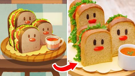 Check Out These Real-Life Dugtrio Sandwiches, Inspired By Pokemon Cafe Mix - NintendoSoup Cuban Croquetas, Croquette Sandwich, Pokemon Recipe, Cutest Quotes, Pokemon Snacks, Pokemon Themed Party, Pokemon Cake, Pokemon Craft, Pokemon Birthday Party