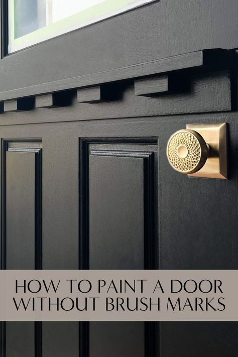 Want to give your home decor a quick and easy update? Learn how to paint a door without brush marks with these simple tips and tricks. Whether you're a DIY beginner or an experienced pro, you'll achieve a flawless finish that will make your doors look brand new again. How To Paint Front Door, Paint Doors Interior, How To Paint Interior Doors, Door And Trim Paint, Paint A Door, Paint Your Front Door, Painted Exterior Doors, Diy Interior Doors, Painted Interior Doors