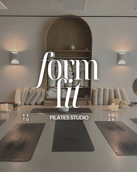 FORM FIT // pilates studio 〰️ 📩 want to work on your branding? slide into my dm or contact me at: hello.juliamaciel@gmail.com #branding #brandidentity #graphicdesign #designstudio #logo #logodesign #branddesign #briefclub Pilates Studio Name Ideas, Pilates Studio Branding, Pilates Branding, Pilates Logo, Fit Logo, Pilates Studio, Logo Branding, Work On Yourself, Brand Identity