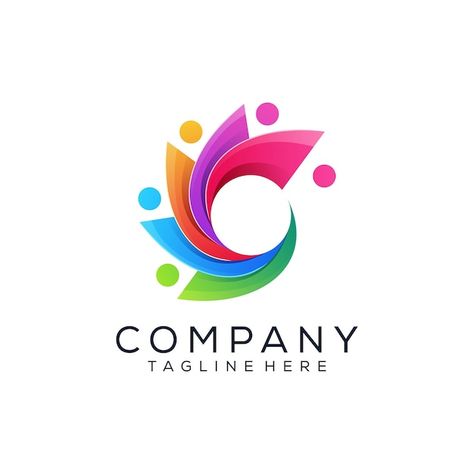 Colorful teamwork logo design | Premium Vector #Freepik #vector #abstract-people #union-logo #together-icon #together-logo Cooperation Logo, Volunteer Logo, Logo Aniversario, Printer Logo, Teamwork Logo, Healthcare Ads, Union Logo, Abstract People, Painting Logo