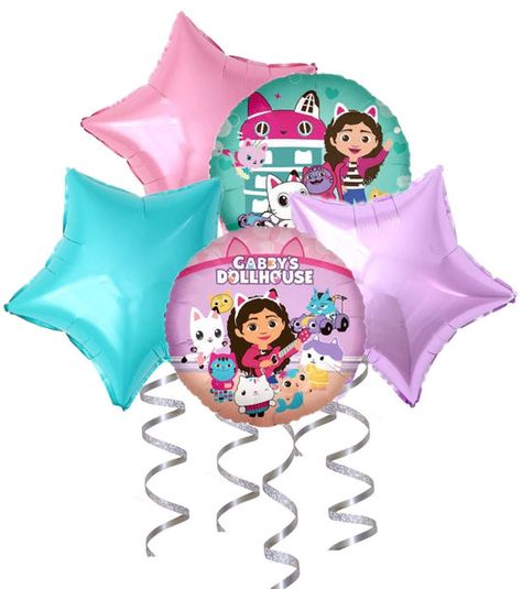 Full Party Collection Gabbys Dollhouse Birthday Party, Gabby's Dollhouse Party, Gabby Birthday, Lol Party, Pandy Paws, Gabby Dollhouse, Paw Party, Birthday Party Balloons, Number Candles Birthday