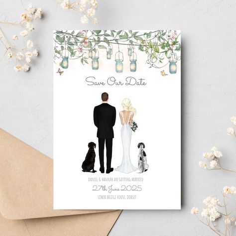 Bride Groom Cartoon, Save The Date Illustrations, Groom Cartoon, Outdoor Garden Design, Bride And Groom Cartoon, Cartoon Sketch, Boho Outdoor, Wedding Pets, Cartoon Sketches