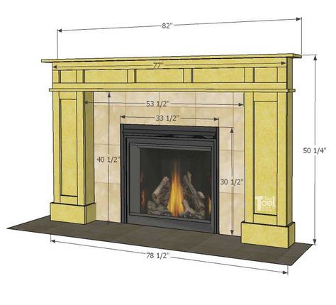 Modern Craftsman Fireplace, Craftsman Fireplace Ideas, Craftsman Mantel, Craftsman Fireplace Mantels, Bungalow Fireplace, Craftsman Style Fireplace, Mantel Makeover, White Craftsman, Diy Shiplap Fireplace