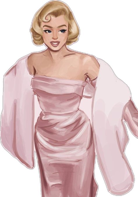 Marilyn Monroe Art, 영감을 주는 캐릭터, 가을 패션, Girly Art, الرسومات اللطيفة, Fashion Sketches, Girly Girl, Fashion Drawing, Pretty Art