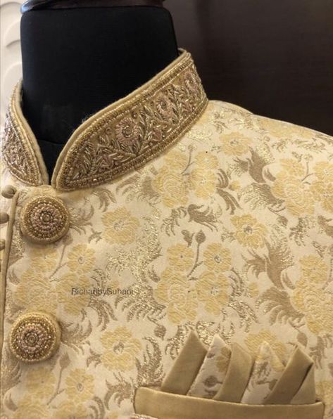 Men Groom Outfit, Wedding Outfit For Men, Indian Wedding Groom, Stole For Men, Best Wedding Suits For Men, Mens Ethnic Wear, Best Wedding Suits, Embroidered Sherwani, Mens Wear Wedding