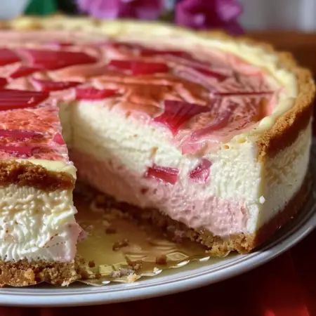 Rhubarb Cheesecake Pie, Rhubarb Cream Cheese Recipes, Rhubarb Cheesecake Recipes, Rhubarb Cheesecake Squares, Rhubarb Cheesecake Bars, Strawberry Rhubarb Cheesecake, Summer Cheesecake Recipes, Healthy Rhubarb Recipes, Easy Rhubarb Recipes