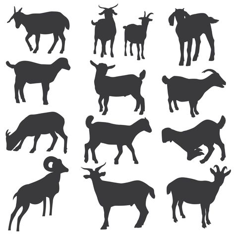 Goat Svg Bundle, Farm Animal Goats Silhouette, Alpine Goat, Livestock Vector Art for Cricut Instant Download Digital Design Goat Vector, Goat Svg, Alpine Goats, Pygmy Goat, Graphic Design Collection, Print Planner, Animal Embroidery Designs, Antique Tools, Animal Embroidery