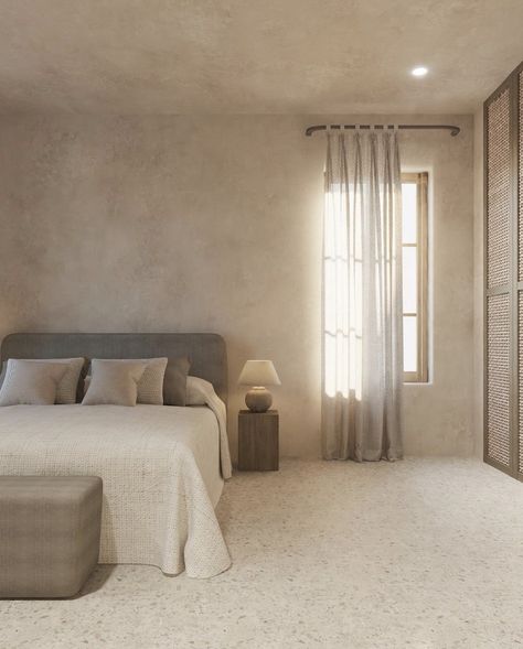 Bedroom Limewash, Limewash Bedroom, Beige And Grey Bedroom, Limewash Walls, Beautiful Bedroom Designs, Gym Room At Home, Bedroom Updates, Beige Bedroom, Bedroom Closet Design