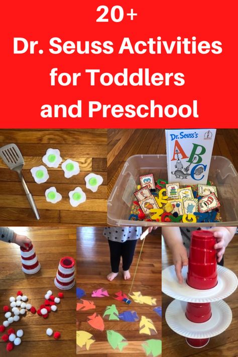 Dr. Suess Crafts, Dr Seuss Activities For Toddlers, Dr Seuss Stem, Dr Seuss Game, Celebrate Dr Seuss Birthday, Dr Seuss Preschool Activities, Preschool Dr Seuss, Dr Suess Week, Dr Seuss Preschool