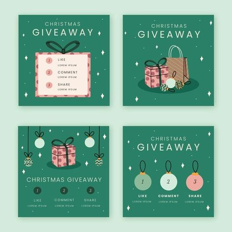 Christmas Giveaway Poster, Instagram Christmas Post, Giveaway Post Design, Christmas Post Instagram, Giveaway Post Ideas, Giveaway Poster Design, Christmas Giveaway Ideas, Giveaway Instagram Posts, Christmas Post Design