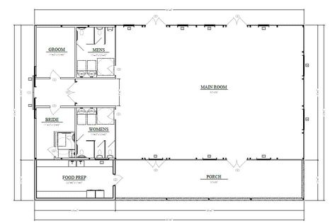 Silo Farms Event Barn - Walters Buildings Event Venue Layout Floor Plans, Event Venue Blueprints, Barndominium Wedding Venue Floor Plans, Building A Wedding Venue Ideas, Event Barn Floor Plans, Event Venue Design Layout, Wedding Venue Layout Floor Plans, Barn Wedding Venue Floor Plan, Event Venue Floor Plan