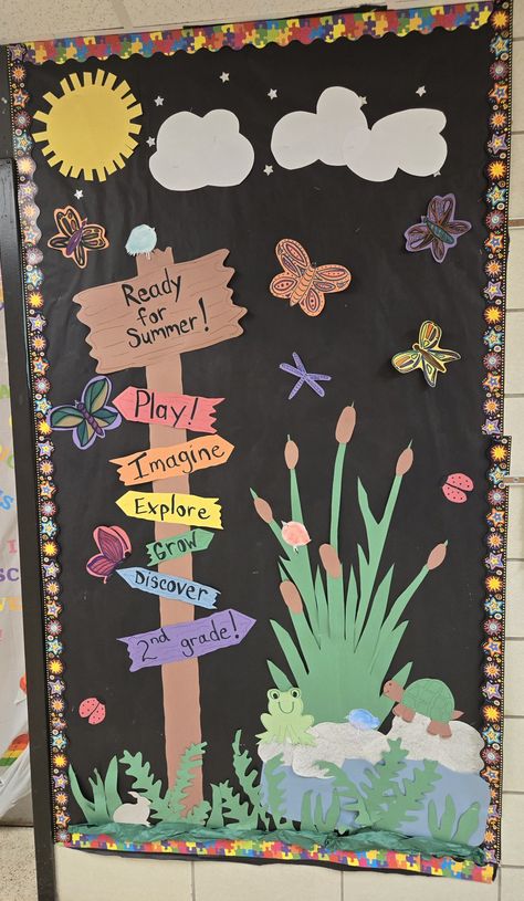 Back To School Door, School Doors, Garden Bugs, Classroom Door, Garden Theme, Classroom Themes, Elementary Classroom, Kindergarten Activities, Bulletin Boards