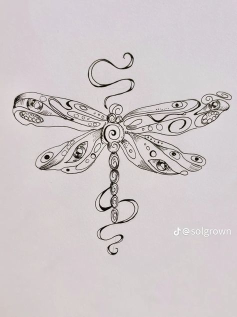 Swirly Tattoo, Underarm Tattoo, Gothic Tattoos, Moth Tattoo Design, Dragonfly Drawing, Artsy Tattoos, Flying Tattoo, Traditional Tattoo Sleeve, Small Pretty Tattoos