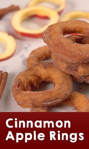 Apple Rings Recipe, Cinnamon Apple Rings, Apple Recipes Healthy, Baked Apple Recipes, Awesome Desserts, Apple Rings, Apple Recipe, Buzzfeed Tasty, Apple Dessert Recipes