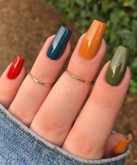 Simple Fall Nails, September Nails, Fall Manicure, Fall Gel Nails, Fall Acrylic Nails, Nails White, Nails 2021, Thanksgiving Nails, Nails Simple