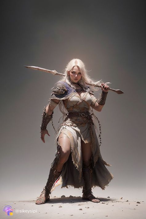 Description: "A 3D masterpiece that captures the resolute stand of a Viking heroine. Her formidable weapon and unwavering gaze symbolize power and courage. She's poised to defend her realm. Are you ready for the battle? ⚔️🔥 #Warrior #3DArt #EpicArtistry Battle Warrior, Boy And Girl Wallpaper, Amazon Warriors, Fantasy Fighter, Neural Art, Pin Up Poses, Warrior Pose, Amazon Warrior, Female Armor