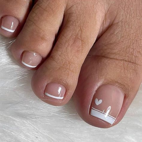 French Toe Nails White Heart Press on Toenails Square Short Full Cover French Tips Fake Toe Nails Sweet Love Toe Designs Nude Glue on Toenails Summer Acrylic False Toe Nails False Toes Nails for Women - summer nails Nails White Heart, Toenails Summer, French Tip Pedicure, French Toe Nails, French Tip Toes, Burgundy Acrylic, Burgundy Acrylic Nails, Nails Edgy, Press On Toenails