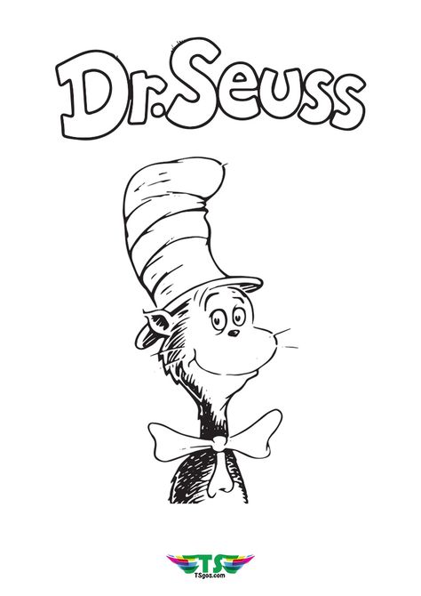 Cat In The Hat Free Dr Seuss Coloring Page For Kids Dr Suess Cat In The Hat, Dr Suess Coloring Sheets, Dr Suess Coloring Page, Dr Seuss Cat In The Hat, Cat In The Hat Templates Free Printable, The Cat In The Hat Activities, Cat In The Hat Activities For Preschool, Dr Seuss Printables Free, Cat In The Hat Craft