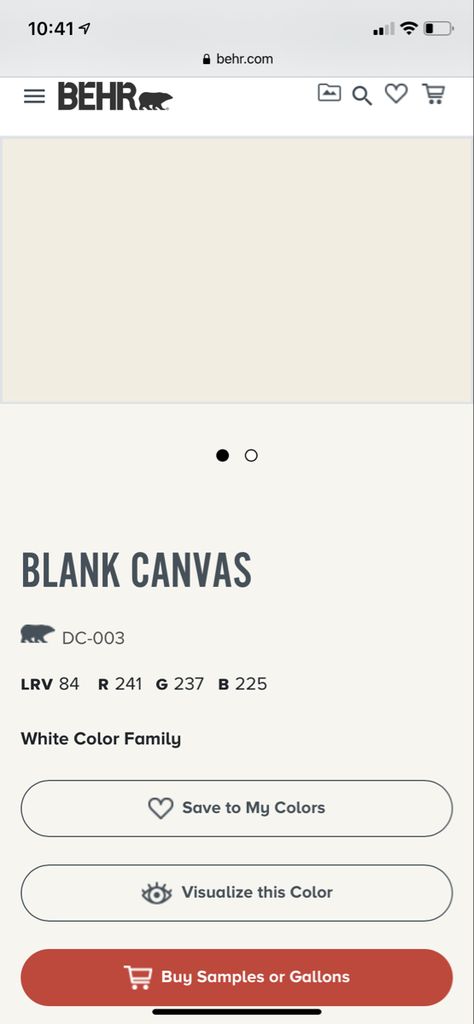 Behr Blank Canvas Undertones, Blank Canvas Behr Paint Exterior, Behr Blanc Canvas, Blank Canvas Behr Paint, Behr Blank Canvas Dc-003, Behr Colors, Behr Paint Colors, Paint Sheen, Farmhouse Paint