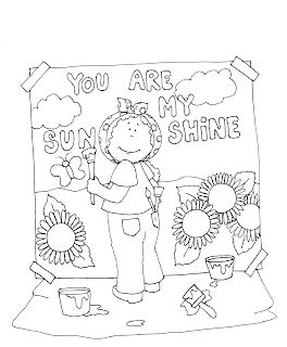 Arte Folk, Black N White Images, Digi Stamps, My Sunshine, New Theme, You Are My Sunshine, Spring Crafts, Digital Stamps, Colouring Pages