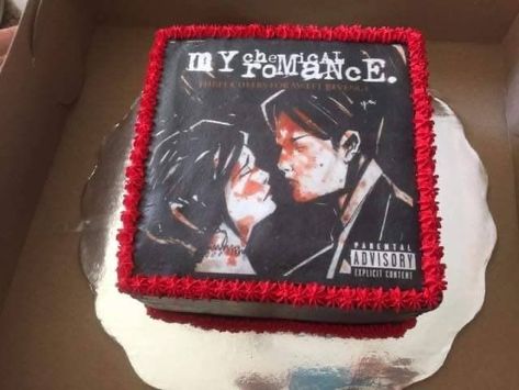 Three Cheers For Sweet Revenge, Scene Kid Art, Music Themed Cakes, Funny Birthday Cakes, Sweet Revenge, Are You Okay, Cool Birthday Cakes, Cake Designs Birthday, Snack Cake