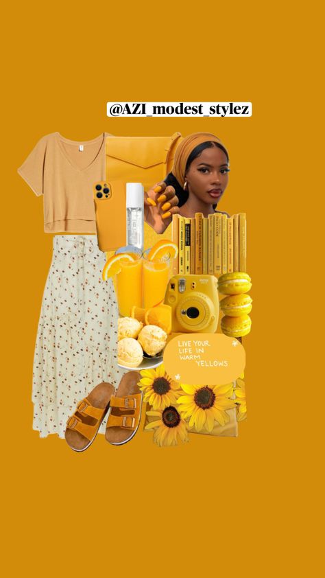 @azi_modest_stylez • 💛🧡🙌🏾✨ ~ 12/28/23 #25thshuffle #mustardyellow #aesthetic #pinterest #shufflescollage #outfitinspo #beauty #modesty #modestfashion #fashion #fashioninspo #createdbyazi Yellow Outfit Aesthetic, Mustard Yellow Outfit, Yellow Outfit, Aesthetic Pinterest, Outfit Aesthetic, Mustard Yellow, Mustard, Yellow, Beauty