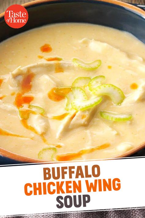 Buffalo Chicken Wing Soup, Chicken Wing Soup, Chicken Wing Soup Recipe, Buffalo Chicken Wing, Chicken Wings Crockpot, Slow Cooker Chicken Wings, Buffalo Chicken Soup, Chicken Salad Recipe Easy, Buffalo Chicken Salad