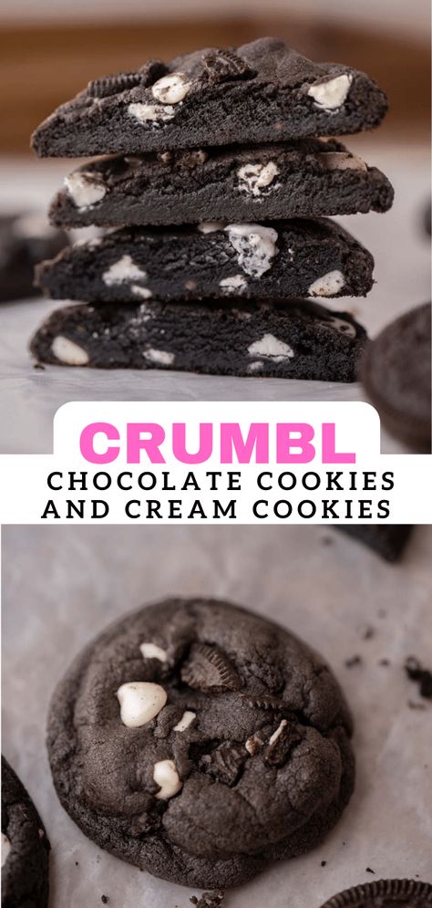 Cookies And Cream Cookies, Crumble Cookie Recipe, Bakery Cookies, Oreo Flavors, Cookie Bakery, Cream Cookies, Cookie Calories, Cookies N Cream Cookies, Lost 100 Pounds