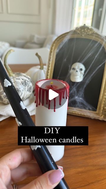 Maïlys | Home Decor | Affordable | Amazon on Instagram: "🕯️✨ DIY Halloween Candles 🎃👻

Turn your candles into spooky works of art with just a few steps! Here’s how:

Grab some Crayola crayons 🖍️
Melt the tip of the crayon for a few seconds 🔥
Drip the melted wax onto your candle for a creepy, colorful effect! 🕯️
Perfect for adding a haunting vibe to your Halloween decor! 💀💡

#DIYHalloween #HalloweenCandles #CrayolaCrafts #CandleArt #SpookySeason #HalloweenDecor #CreativeCandles #CreepyCandles #HalloweenVibes #DIYCrafts #CraftyIdeas #HauntedHome #HalloweenDIY #SpookyCrafts #HalloweenHacks #ColorfulCandles #DIYDecor #CrayonArt #CandleMagic #GetCreative #FestiveFun #OctoberCrafts #HalloweenInspo #CandleDrips #CrayolaFun #HandmadeHalloween #DIYDecorations #HalloweenProjects #HalloweenIn Halloween Candles Diy, Crayola Crafts, Drip Candle, Creepy Candles, Spooky Words, October Crafts, Halloween Centerpiece, Dripping Candles, Creative Candles