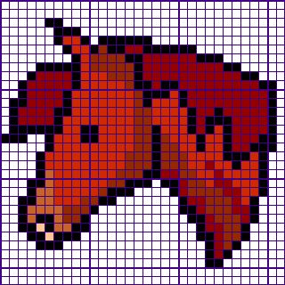 HorseHead1-a.gif (320×320) Net Crochet, Tiny Embroidery, Beaded Belts, Crochet Cross Stitch, Knitting Crafts, Graph Design, Pixel Art Design, Bead Ideas, Crochet Cross