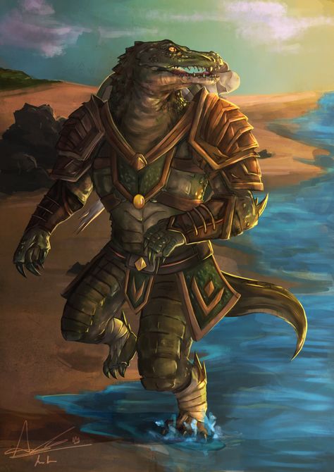 Lizardfolk Character Art, Lizardfolk Art, Lizard Folk, Characters Design Ideas, D D Races, Egypt Concept Art, Animal Family, Alien Concept Art