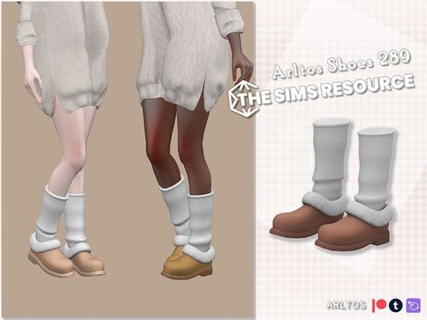 The Sims Resource - Winter shoes with socks Female Shoes With Socks, Cc Shoes, Sims 4 Cc Shoes, Denim Heels, Sims 1, Cc Sims, Platform Slippers, Sims 4 Cc, The Sims Resource