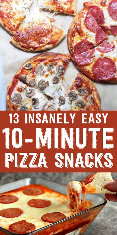 Easy Midnight Snacks, Late Night Snacks Easy, Pizza Dip Recipes, Fast Pizza, Pizza Dinner, Bbq Pizza, Pizza Snacks, Super Snacks, Diy Snacks