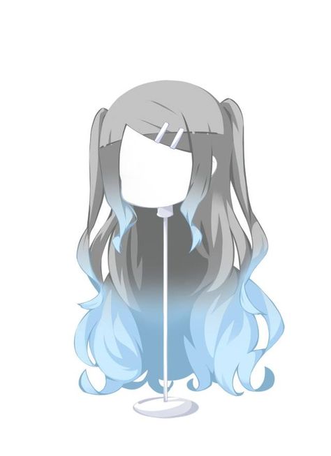 Witch Hairstyles Drawing, Anime Long Hair Drawing, Anime Long Hair Reference, Anime Hair Design, Long Anime Hair Reference, Vtuber Hairstyles, Anime Long Hairstyles, Hairstyles For Long Hair Drawing, Chibi Long Hair