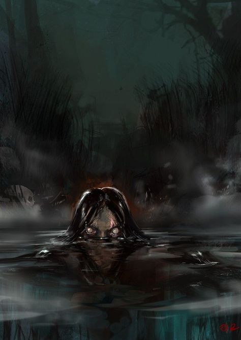 Creepy Siren Art, Zombie Horror Art, Dark Siren Art, Scary Siren Art, Siren Art Dark, Scary Siren, Horror Fantasy Art, Art Sinistre, Dark Mermaid