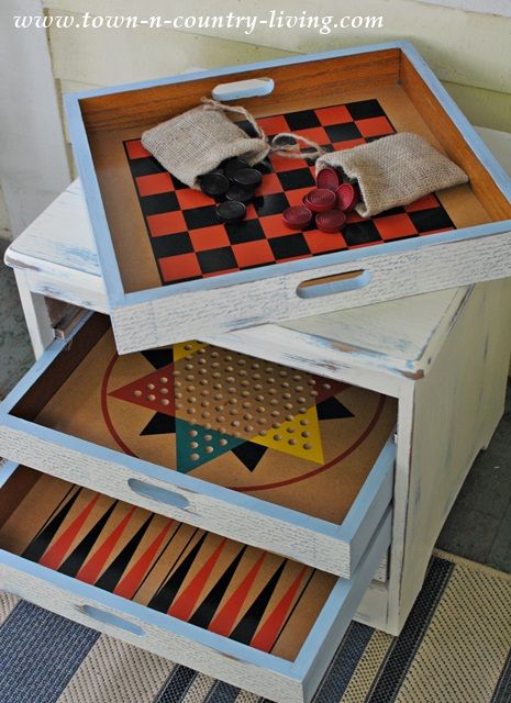 Trash to Treasure Makeovers | Trash to Treasure furniture makeover… Fun Room, Game Table, Trash To Treasure, Fun Family, Ideas For, Repurposed Furniture, Table Games, Furniture Makeover, Getting Organized