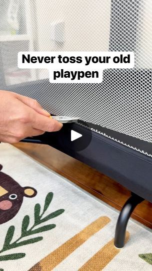 79K views · 596 reactions | Dad turns old playpen into new treasure #dad #diy #toddler #kidsactivities #upcycling | Liz & Jeff | Liz & Jeff · Original audio Repurposed Pack N Play, Pack N Play Repurpose Diy, Pack And Play Repurpose Diy, Playpen Ideas Diy, Playpen Bed Ideas, Diy Playpen, Upcycle Crib, Playpen Ideas, Old Baby Cribs