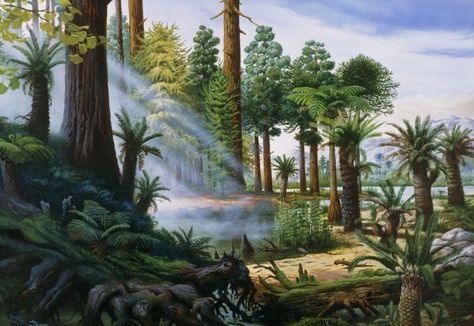 Batu Bara, Prehistoric Period, Sumber Daya Alam, Dinosaur Era, Jurassic Period, Prehistoric Wildlife, Prehistoric World, Prehistoric Art, Forest Illustration