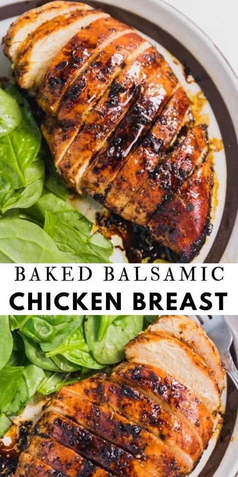 Balsamic Chicken Breast, Balsamic Chicken Recipes, Chicken Breast Recipes Baked, Chicken Breast Recipe, Chicken Breast Recipes Easy, Resep Diet, Balsamic Chicken, Delicious Snacks, Breast Recipe