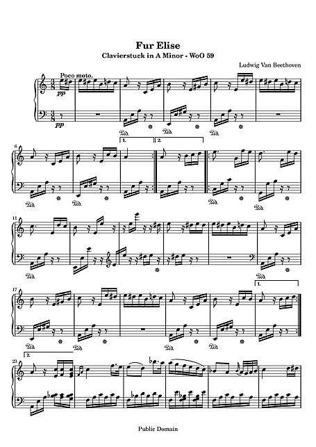 Hundreds of FREE Sheet Music to Download and Print in various difficulty levels for Piano as well as other Instruments in Several Genres Für Elise Piano, Fur Elise, Beginner Piano, Partition Piano, Music Ed, Piano Teaching, Musica Pop, Music Sheets, Music Classroom