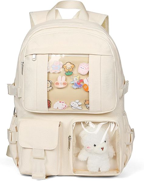 School Kawaii, Back To School Backpack, Backpack For School, Aesthetic Backpack, Kawaii Backpack, Back To School Backpacks, Backpack For Teens, School Bags For Girls, Bear Pendant